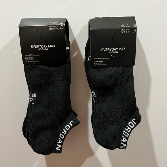 Jordan, Everyday Max, No Show 3 Pack Socks, Various Sizes - Picture 1 of 13